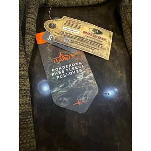 Habit Mens Ponderosa Pass Fleece Pullover Mossy Oak Camo Green FJ10112 Medium